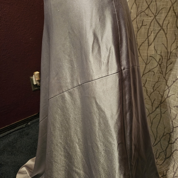 Vintage Classiques Entier Faux Satin Maxi Skirt Baby Blue Women's Size 6 - Picture 2 of 6